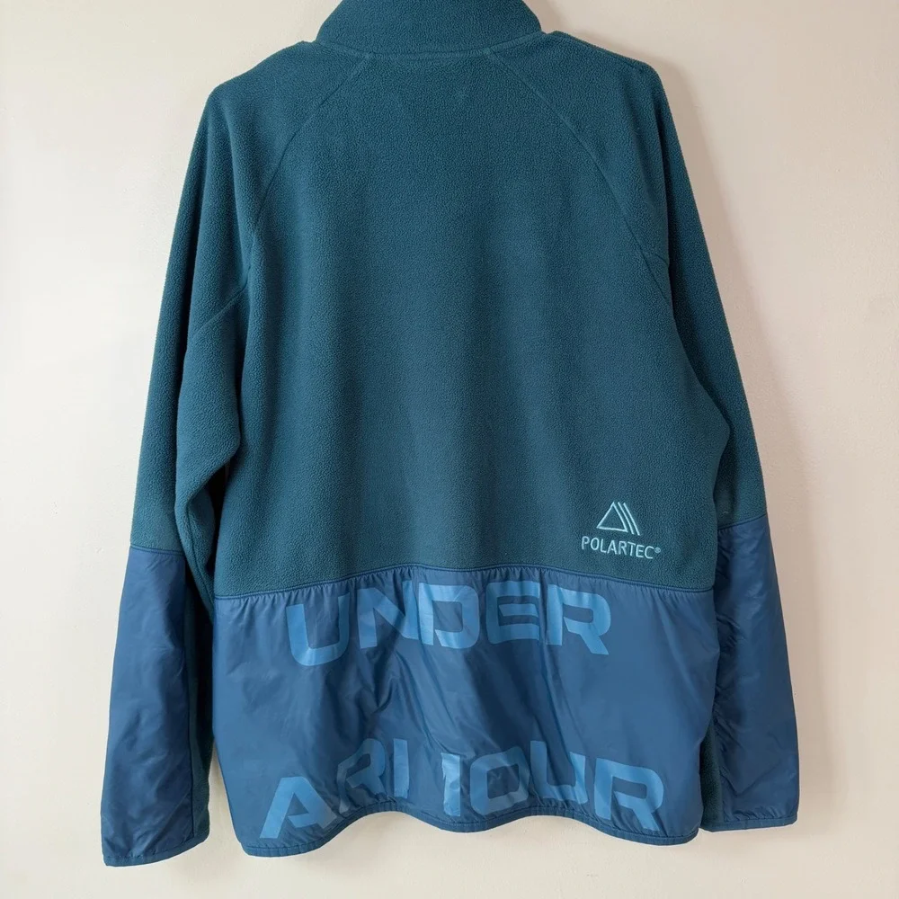 Under Armour Polartec Fleece Full Zip Jacket Mens Large Logo Gorpcore Sporty